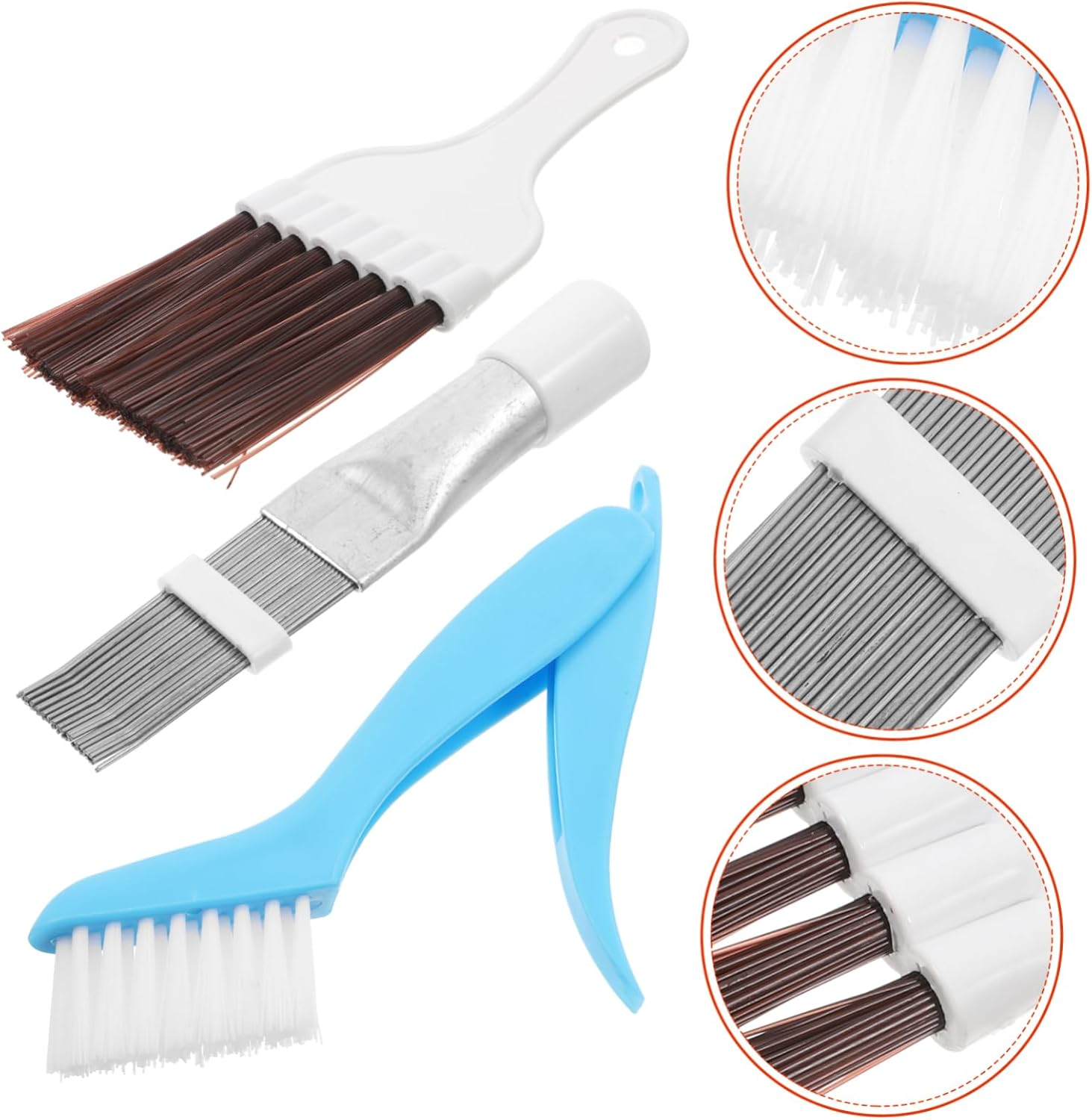 Condenser Cleaning Brush Kit 3pcs AC Coil Fin Cleaner for Radiator