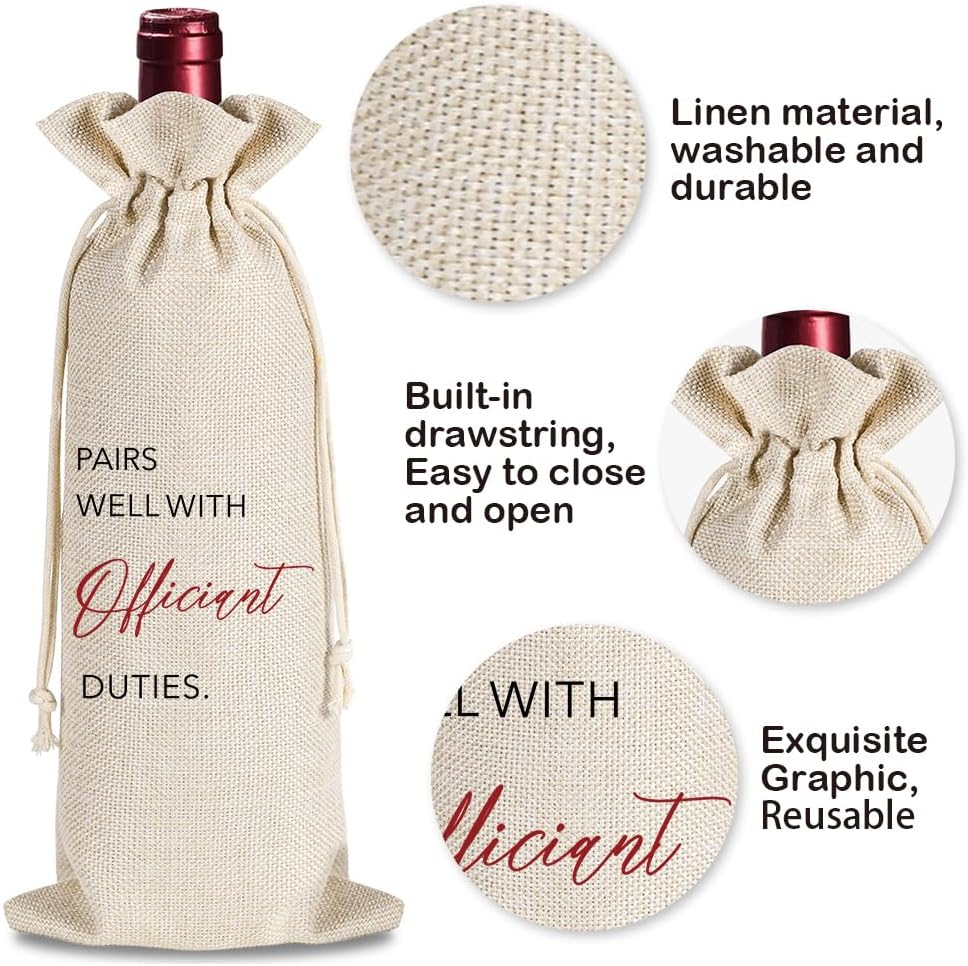 YAANUNULU Wine Bottle Bag with Greeting Card