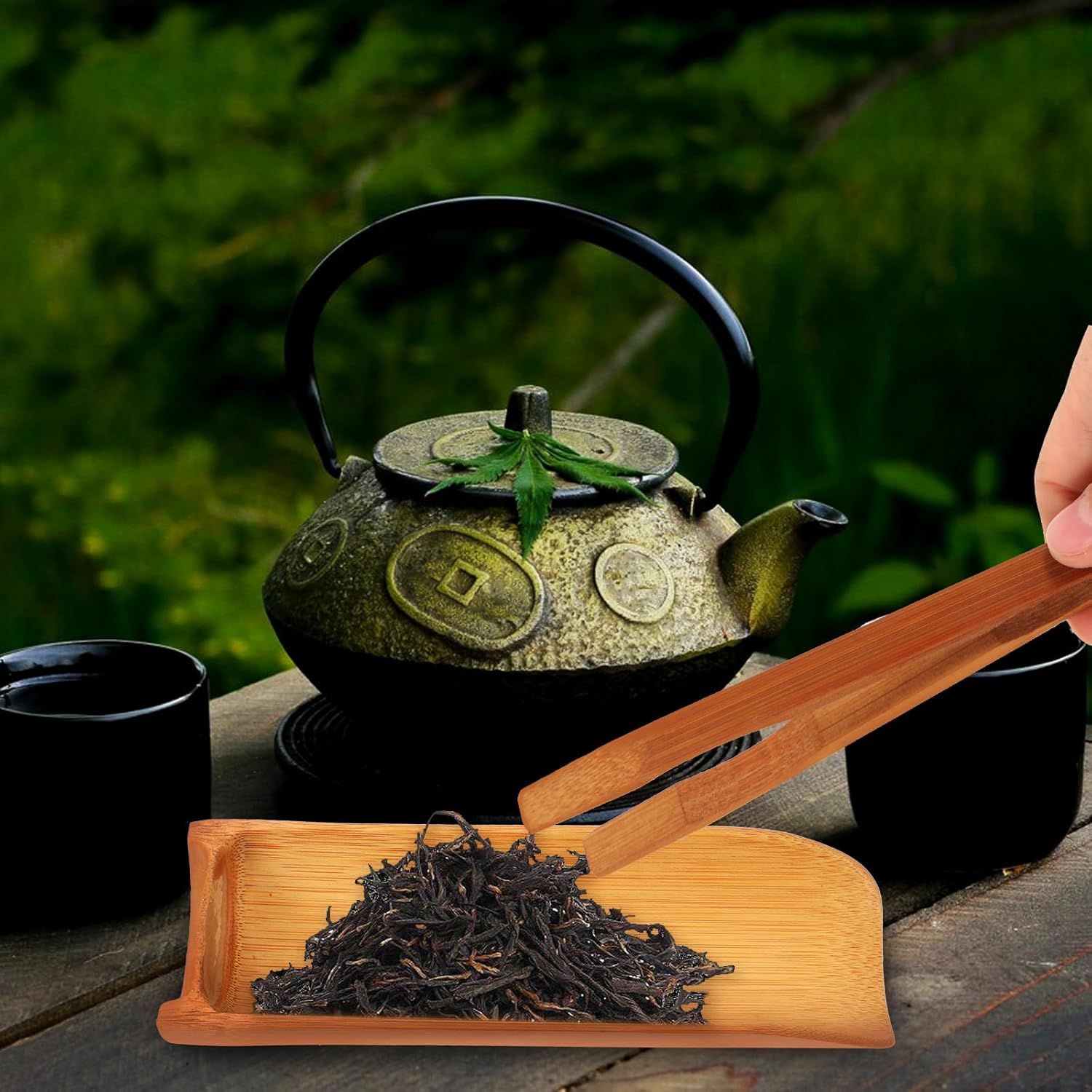 3pcs Bamboo Tea Scoop Set for Home and Office