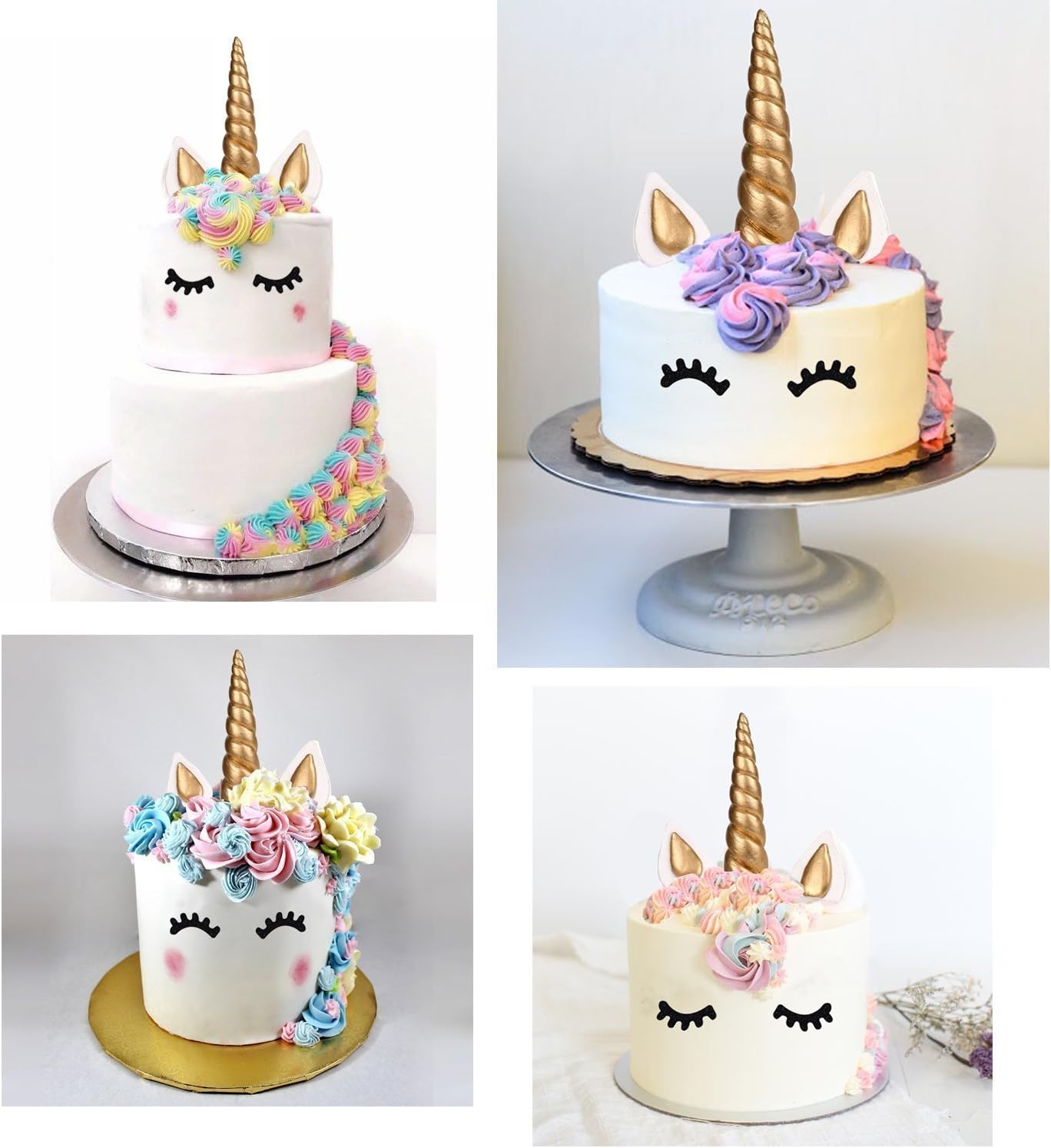 9625321410 Unicorn Cake Topper Set of 5