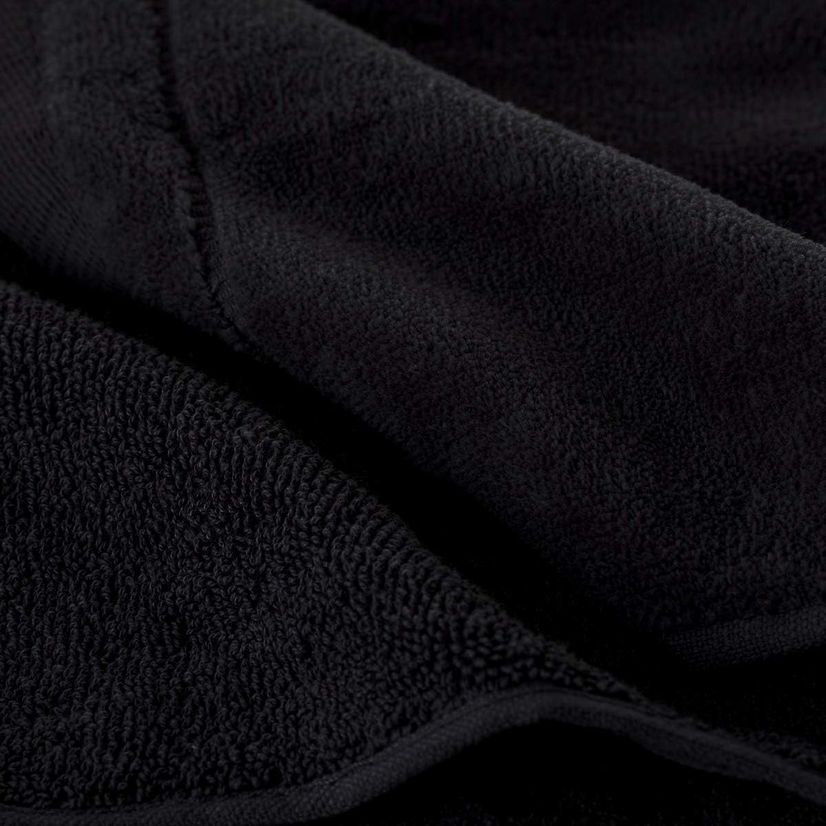 Creative Scents Cotton Fingertip Towels Set Black 4 Pack