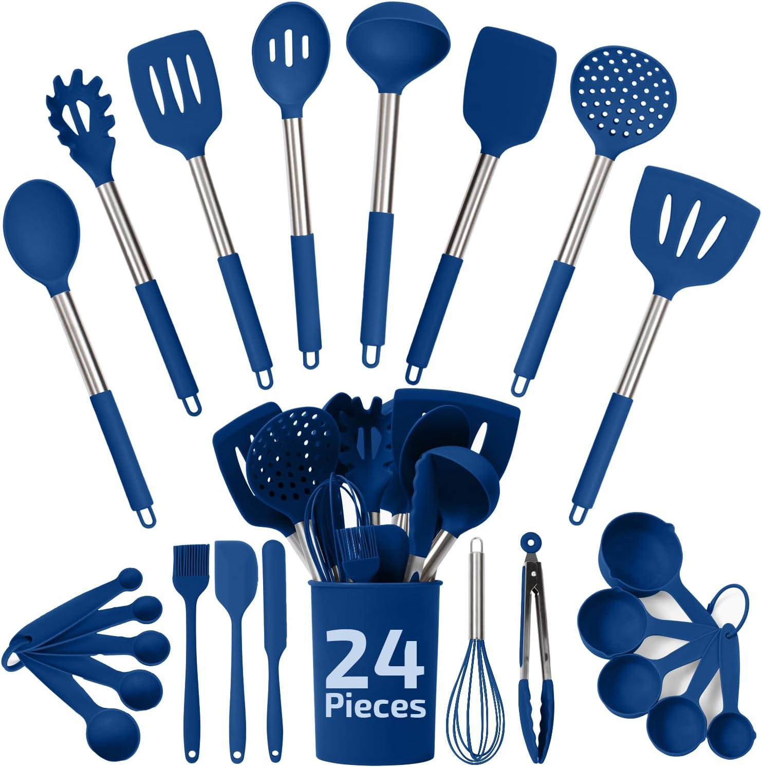 Culinary Couture 24-Piece Silicone Utensils Set