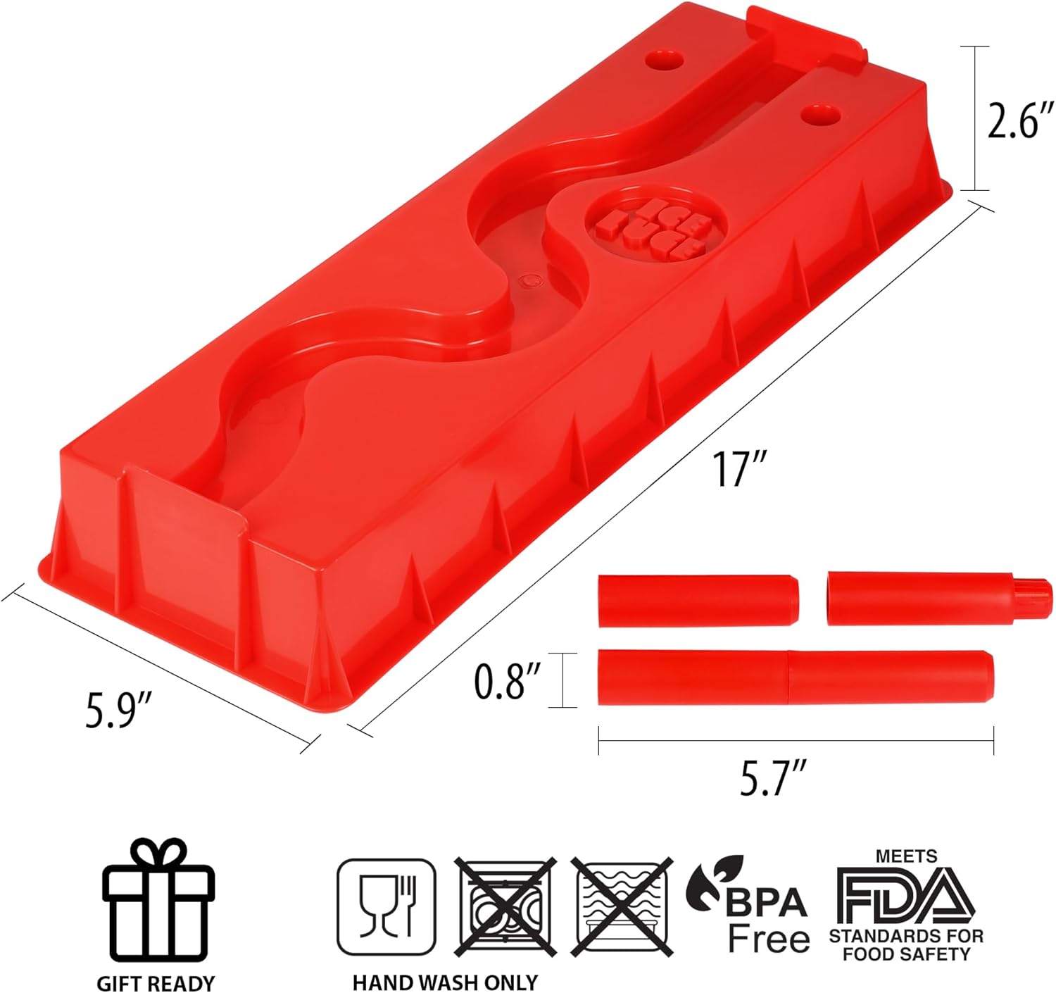 Funwares Reusable Ice Luge Mold - 24 Hour Freeze