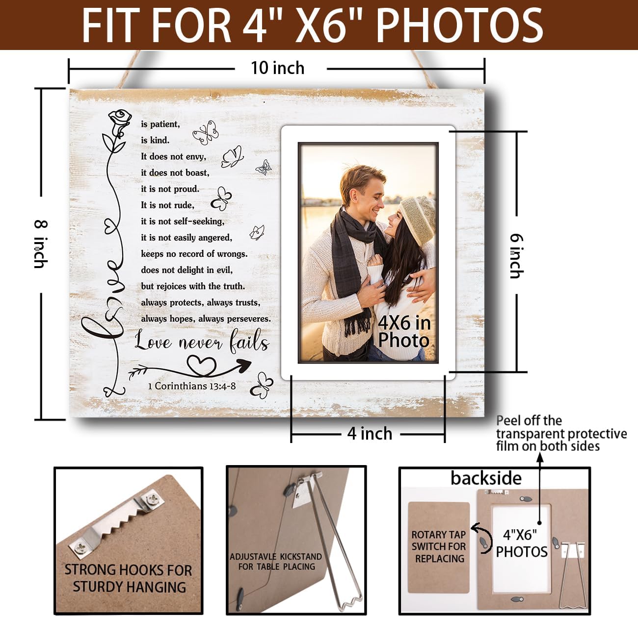 Romantic Couple Picture Frame for Wedding Anniversary