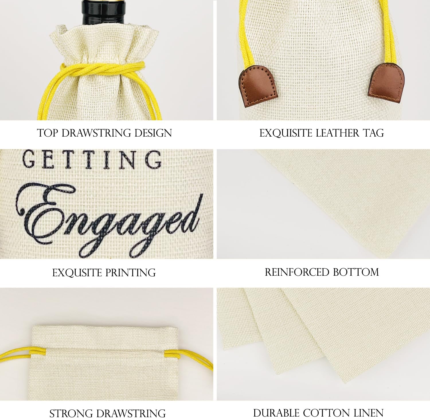 Raisingwell Wedding Wine Bag for New Couples