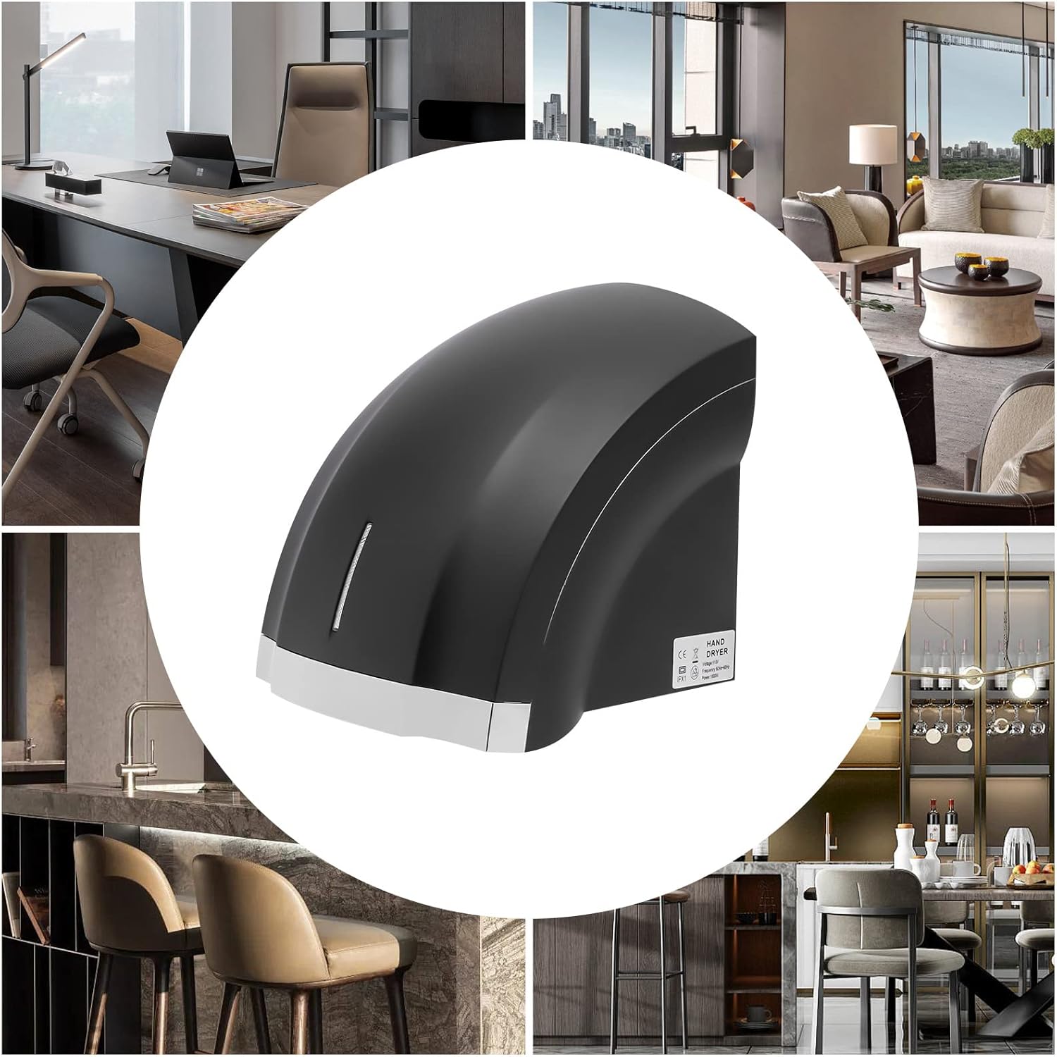 Gdrasuya10 1800W High Speed Hand Dryer for Bathroom