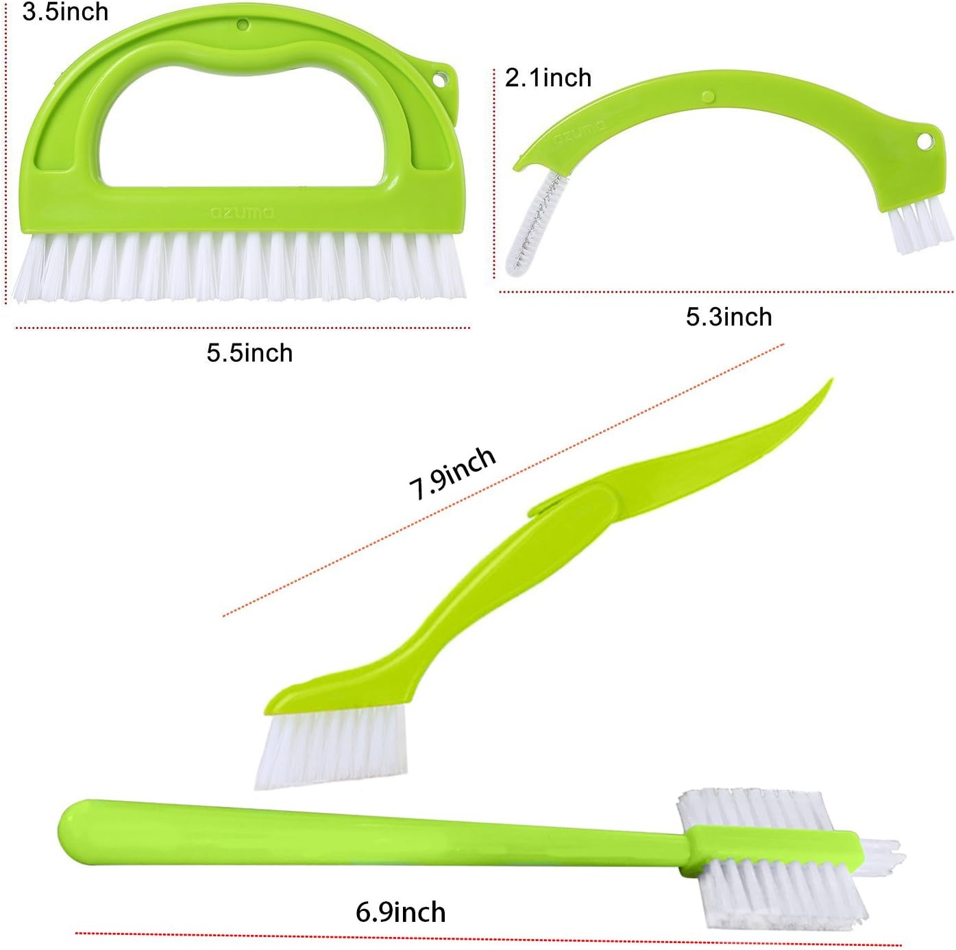 Grout Brush Bottle Cleaner 4 in 1 Set for Kitchen and Window