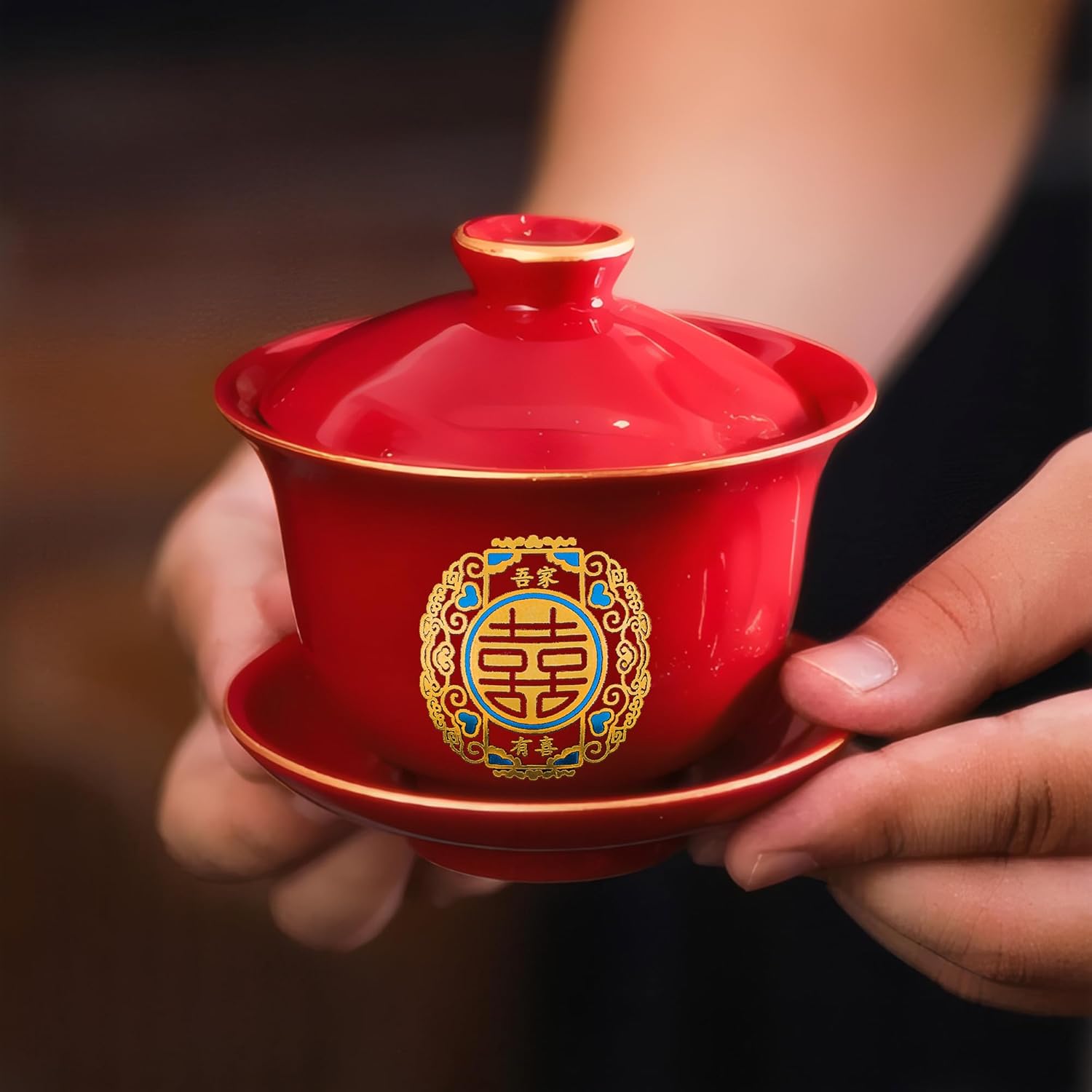 Chinese Red Tea Cup Set for Wedding and Party