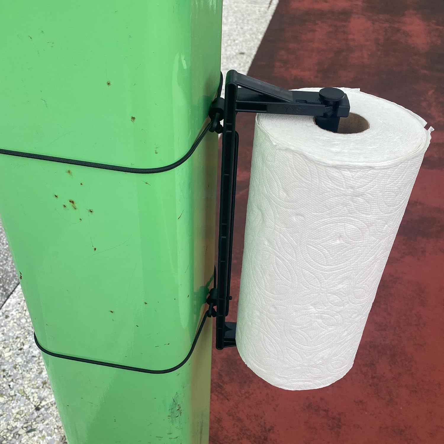 YYST Portable Paper Towel Holder with 2 Hooks