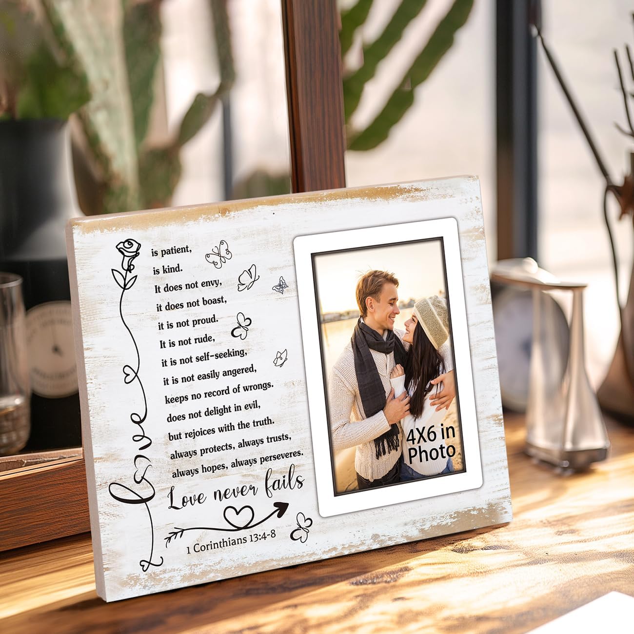 Romantic Couple Picture Frame for Wedding Anniversary