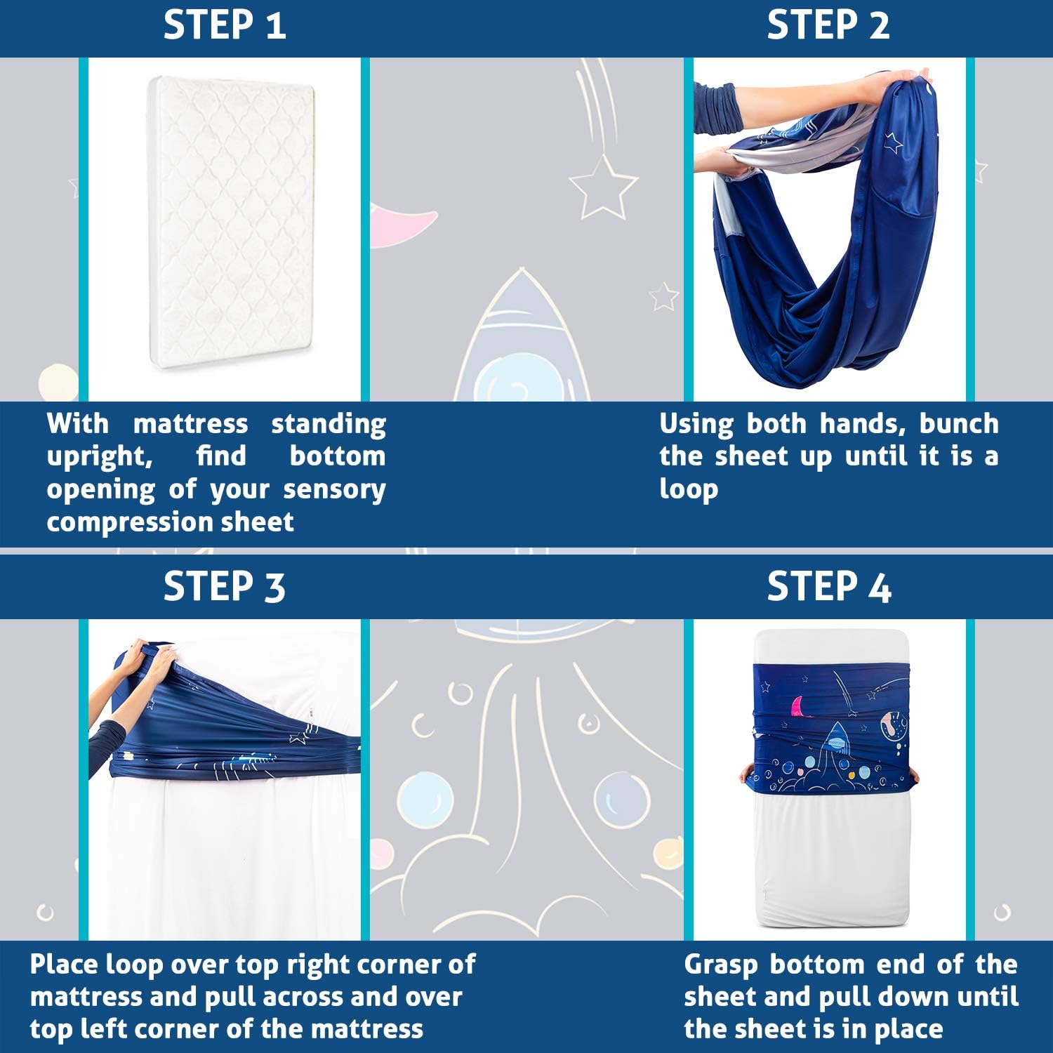 Friendly Cuddle Sensory Compression Sheet for Kids