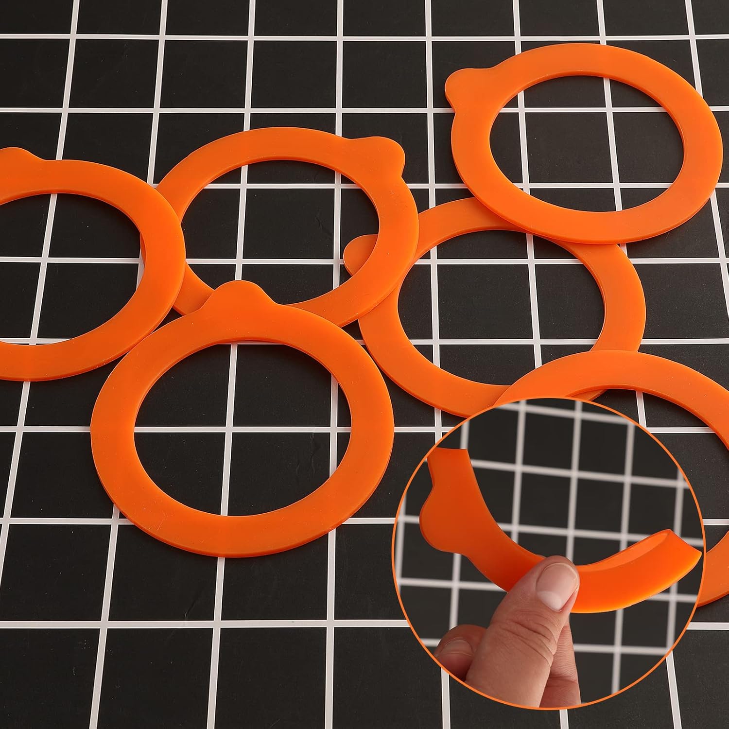 6pcs Silicone Gasket Seals for Mason Jars