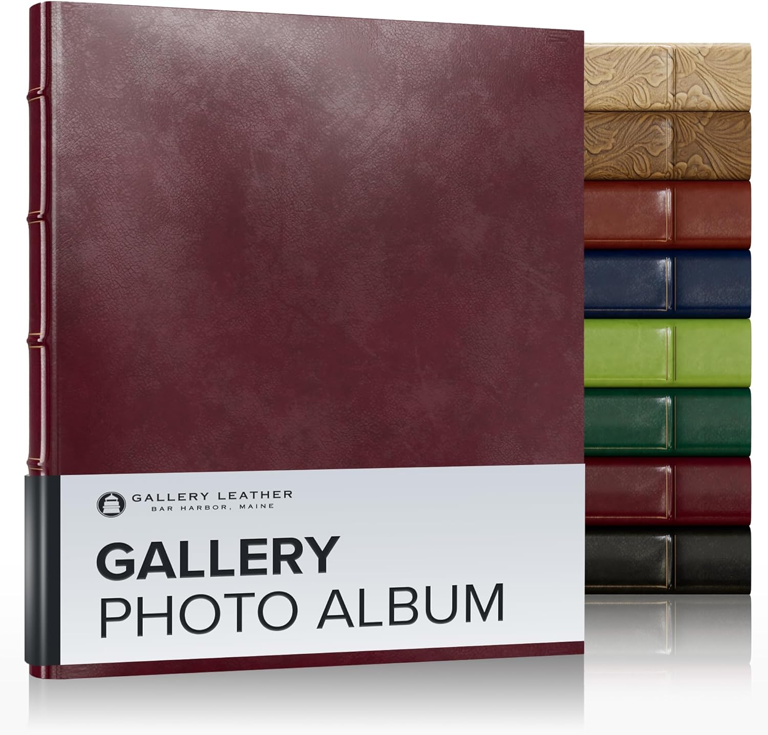 Gallery Leather Photo Album 4x6 with Slip-In Pockets and Writing Space