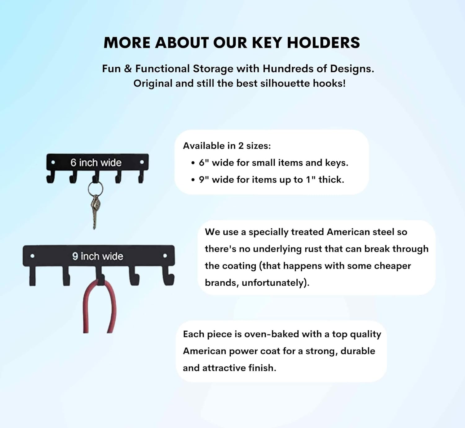 Camper Key Rack Holder - 6 Inch Wall Mounted Hook