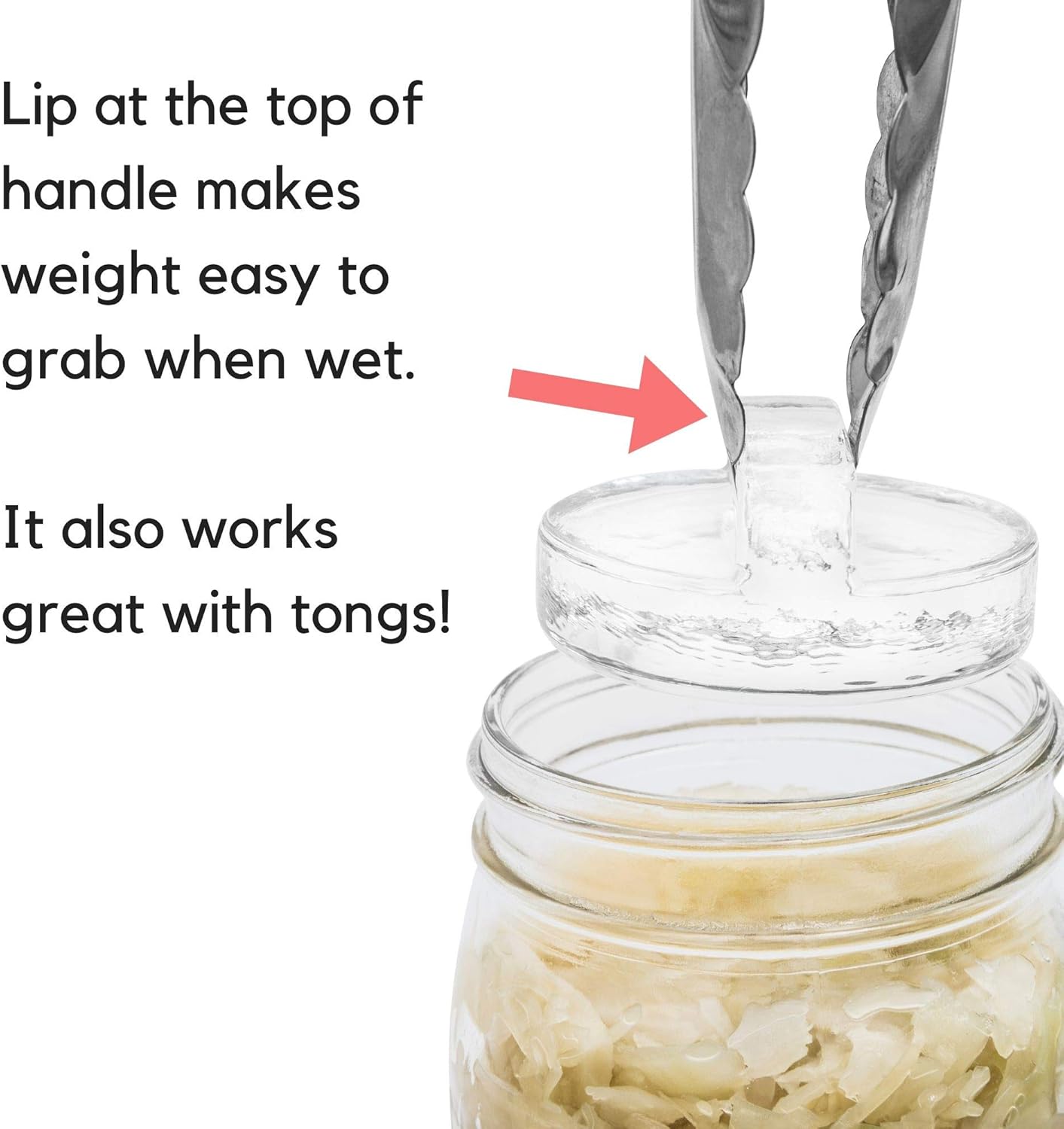 5-Pack Glass Fermentation Weights with Handles for Mason Jars