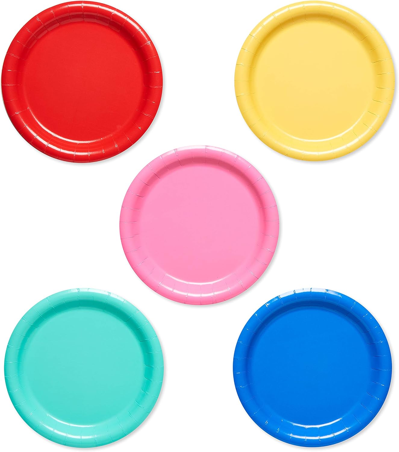 American Greetings 50 Count Rainbow Dessert Plates