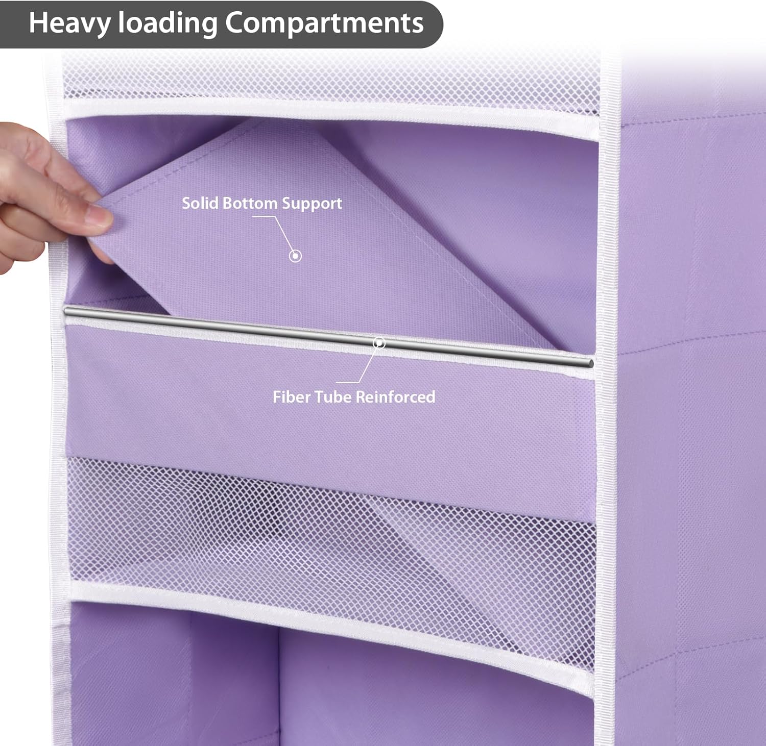 Univivi 5 Shelf Door Hanging Storage Organizer Purple