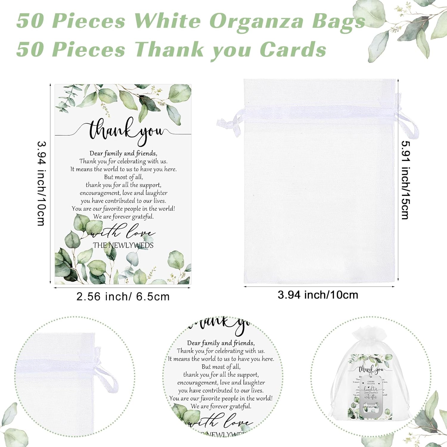 50 Sets Wedding Favors Bottle Opener Keychain Set