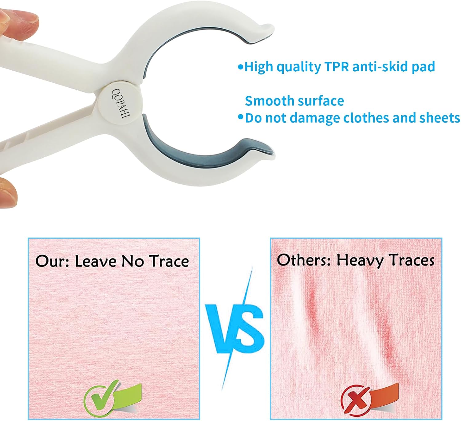 QOPAHI Beach Towel Clips Set of 8 with Drawstring Bag