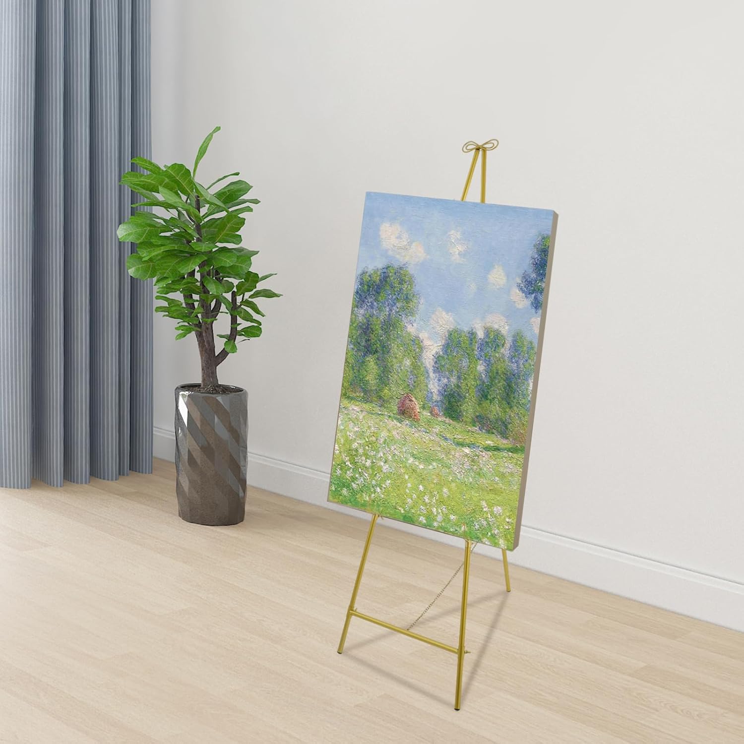 6161in Tall Gold Easel Stand for Wedding Celebrations