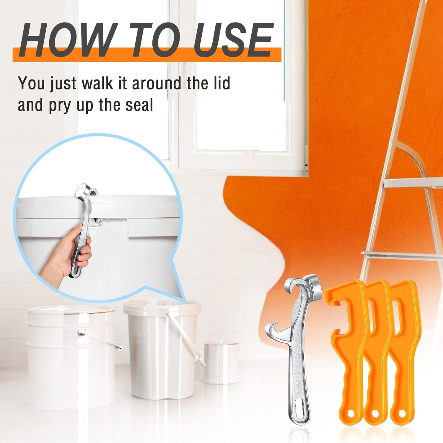 Yetene 1Pcs Aluminum Bucket Lid Opener Set