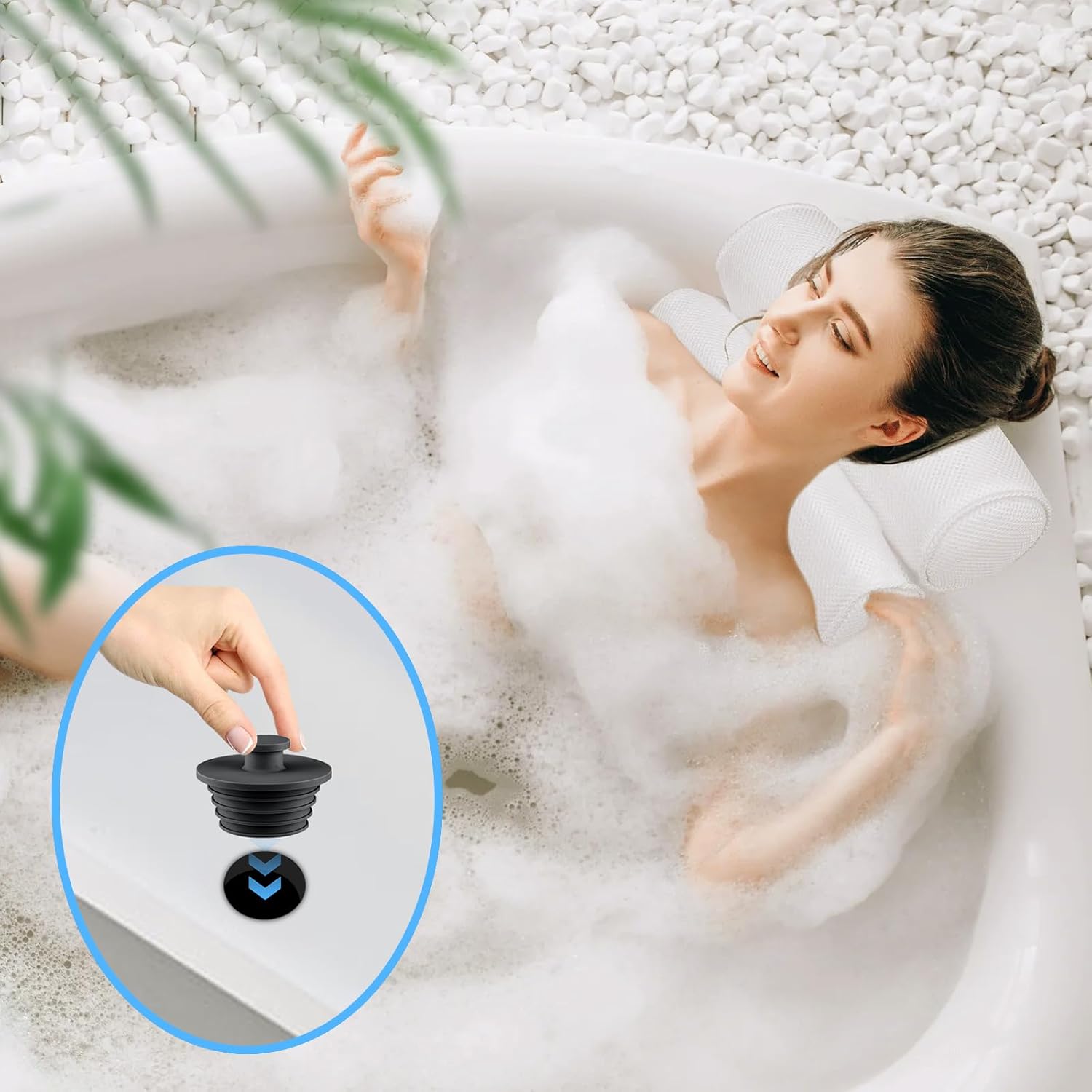 Aluvor Tub Sink Stopper 2pcs Drain Plug