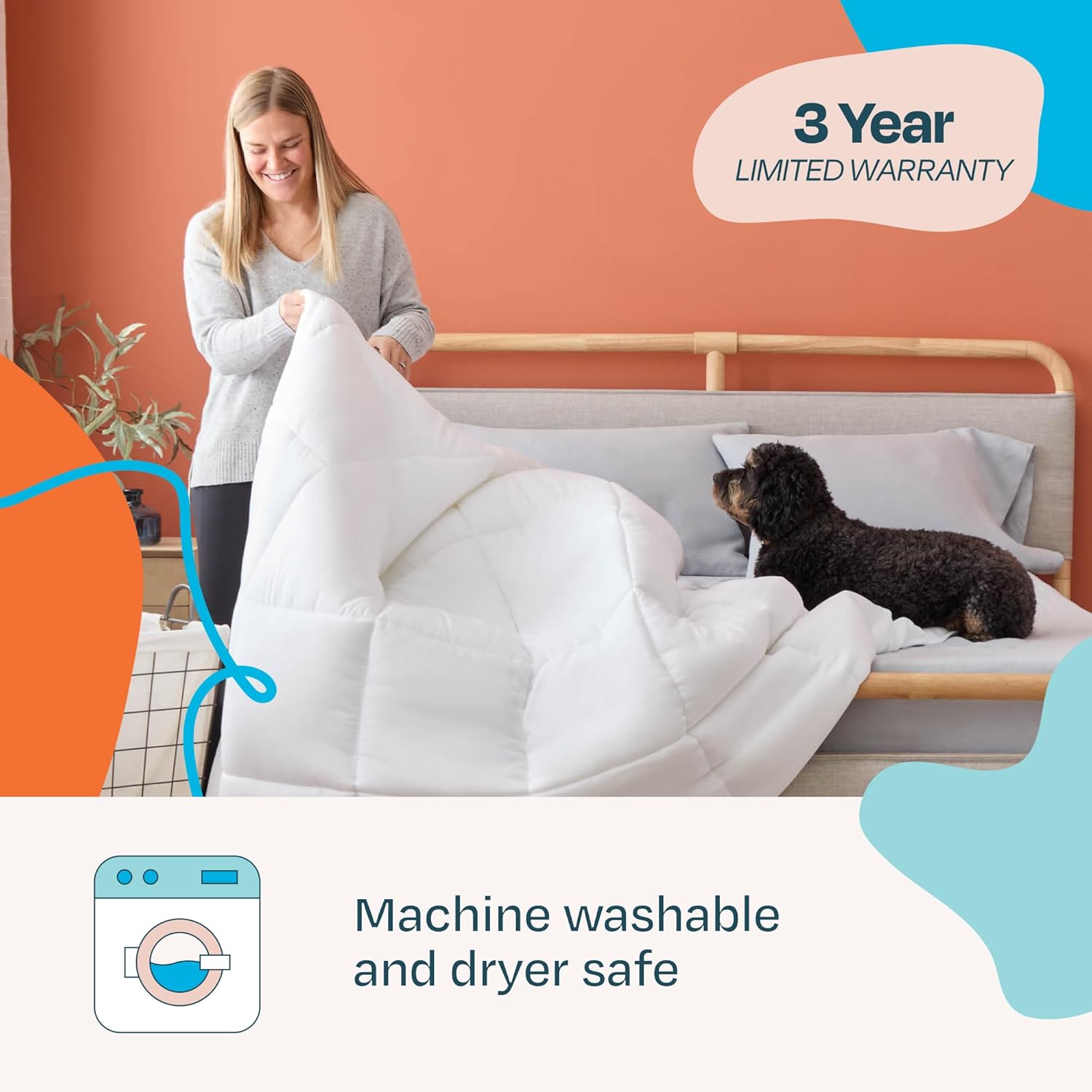 LINENSPA White Down Alternative Comforter Queen