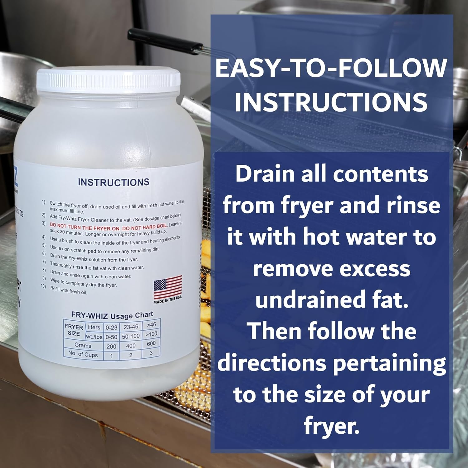Fry-Whiz Deep Fryer Cleaner 1 Gallon