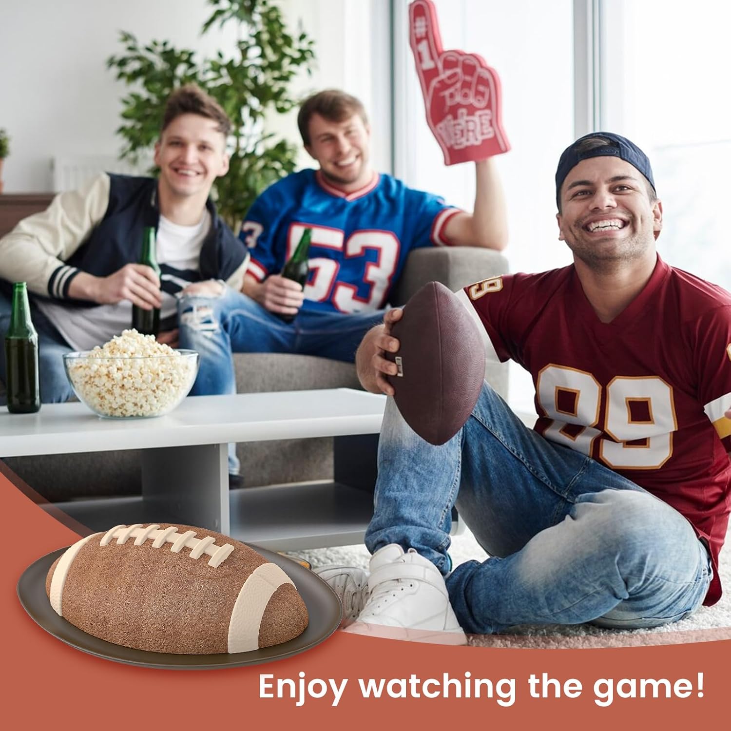 Football Cake Pan 105in 3D Silicone Mold for Baking