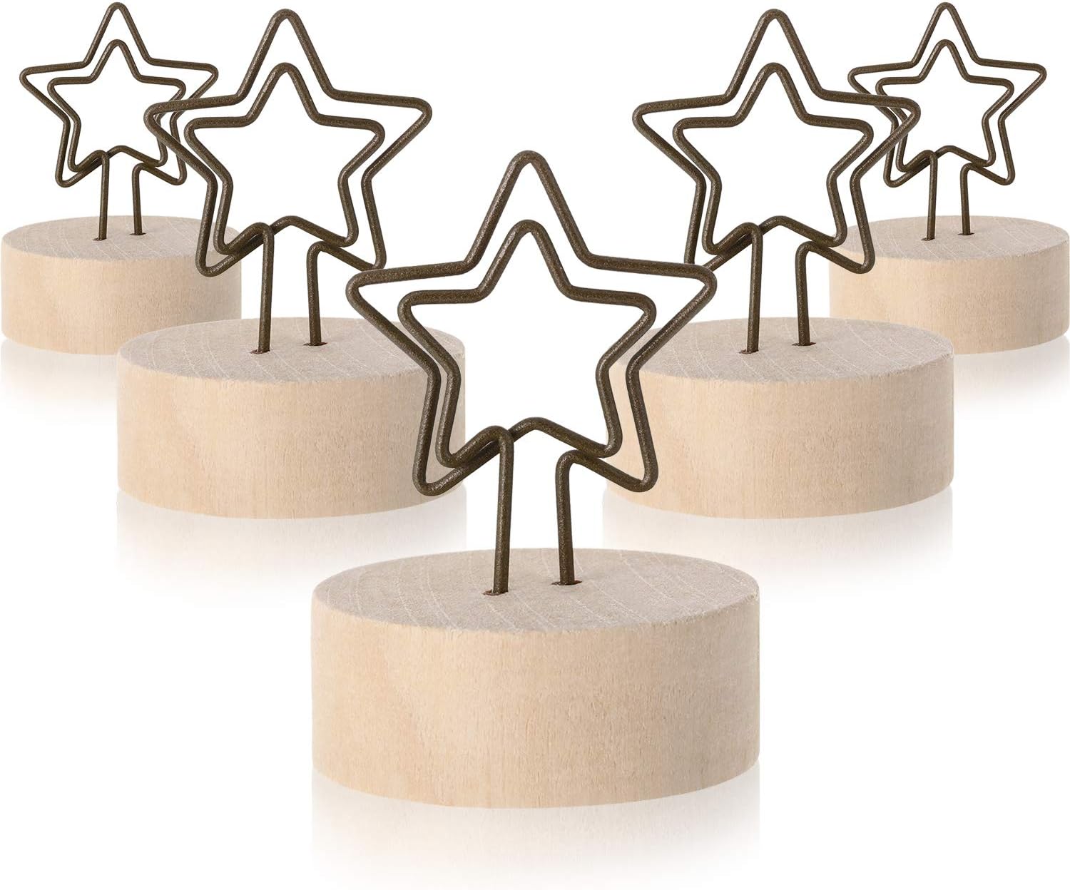 Yaomiao 15 Pack Wooden Base Place Card Holders