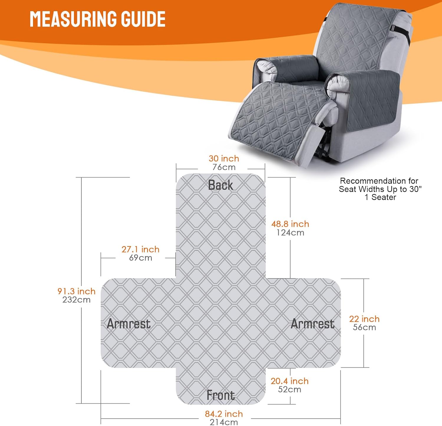 VANSOFY Waterproof Recliner Chair Cover for Pets