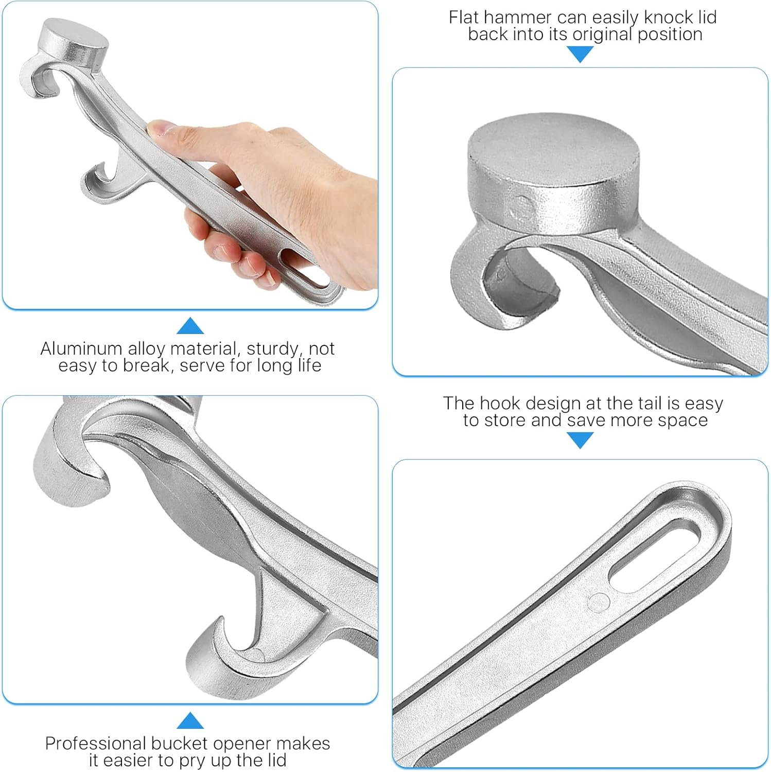 2 Pcs Aluminum Bucket Opener Tool 5 Gallon