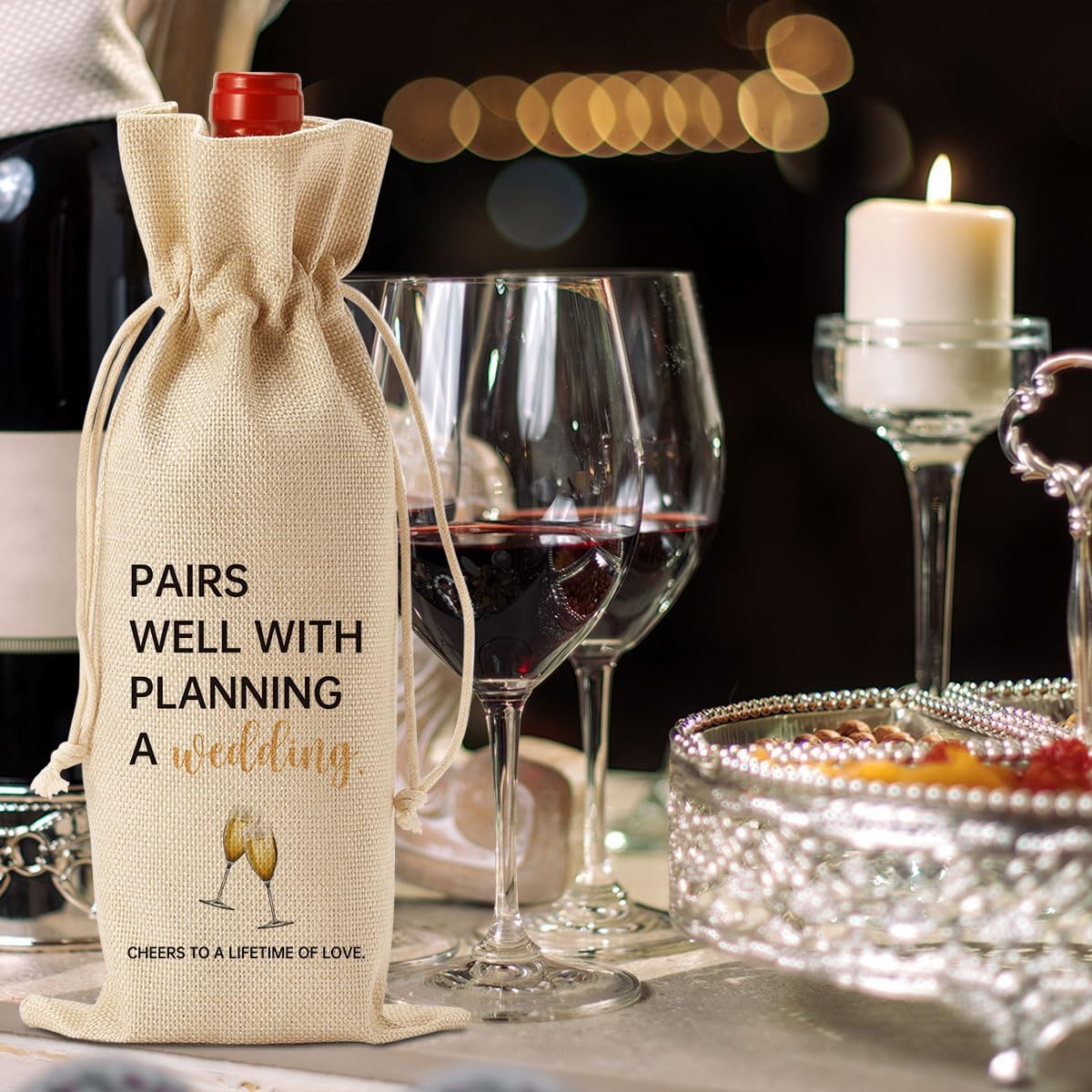 YUANHAO Wine Bag with Drawstring Setup