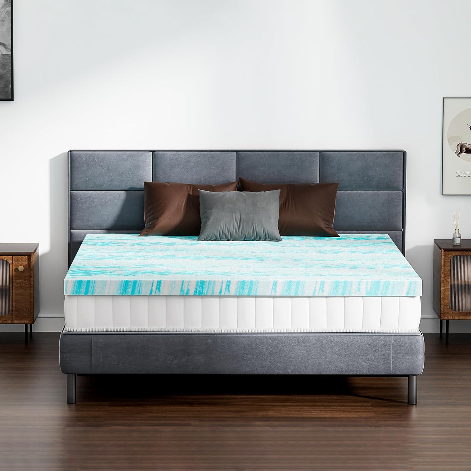 DUMOS Memory Foam Mattress Topper Queen