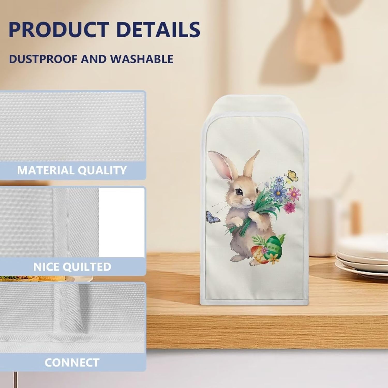 Easter Bunny Flower Can Opener Dust Cover