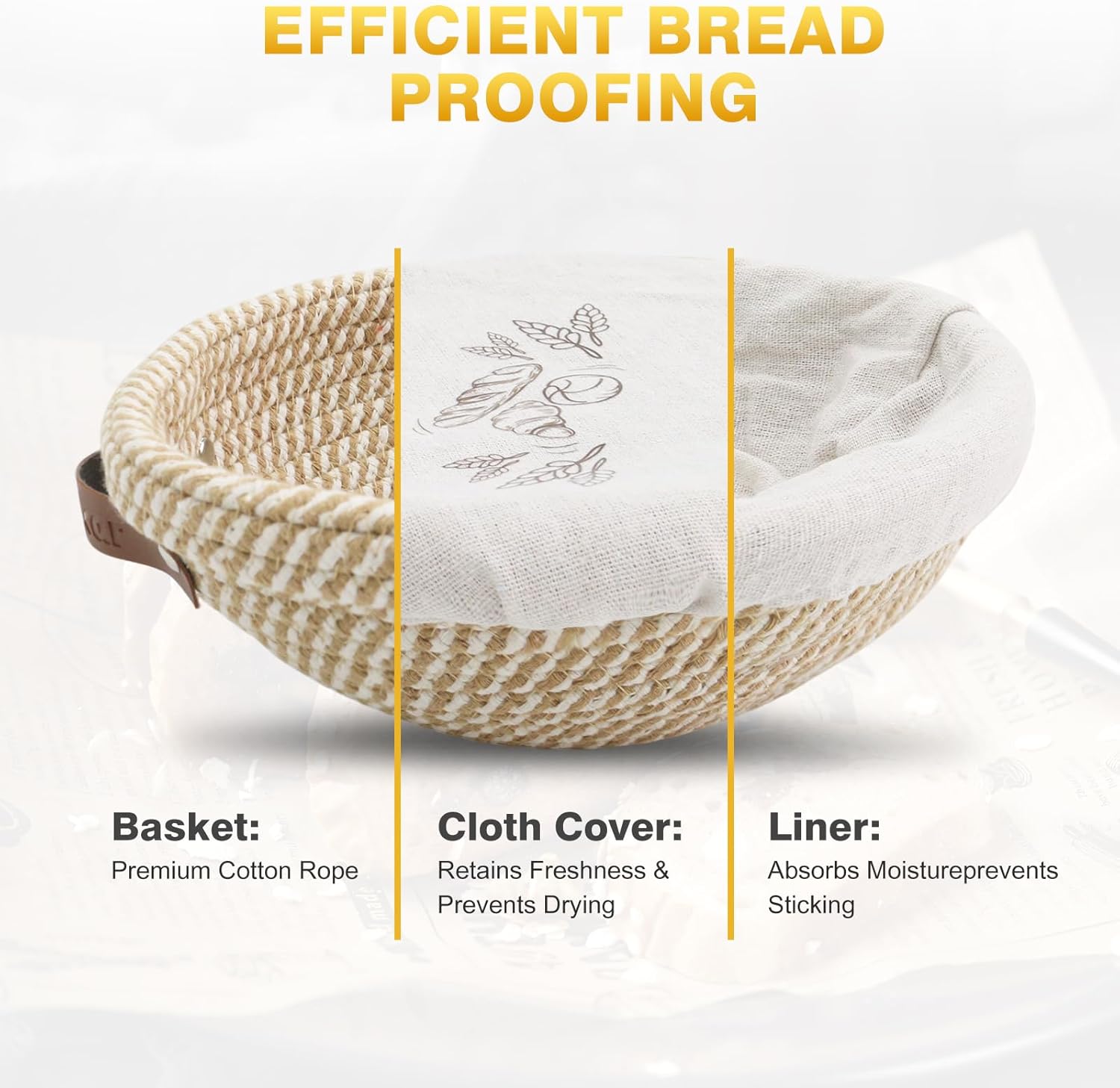 Nikkar Banneton Proofing Basket Set of 2
