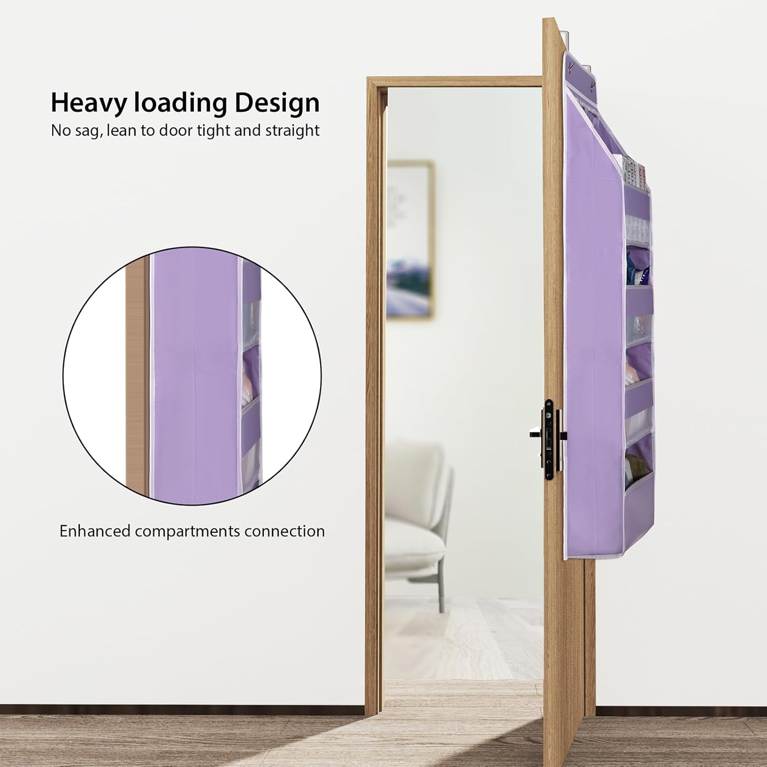 Univivi 5 Shelf Door Hanging Storage Organizer Purple
