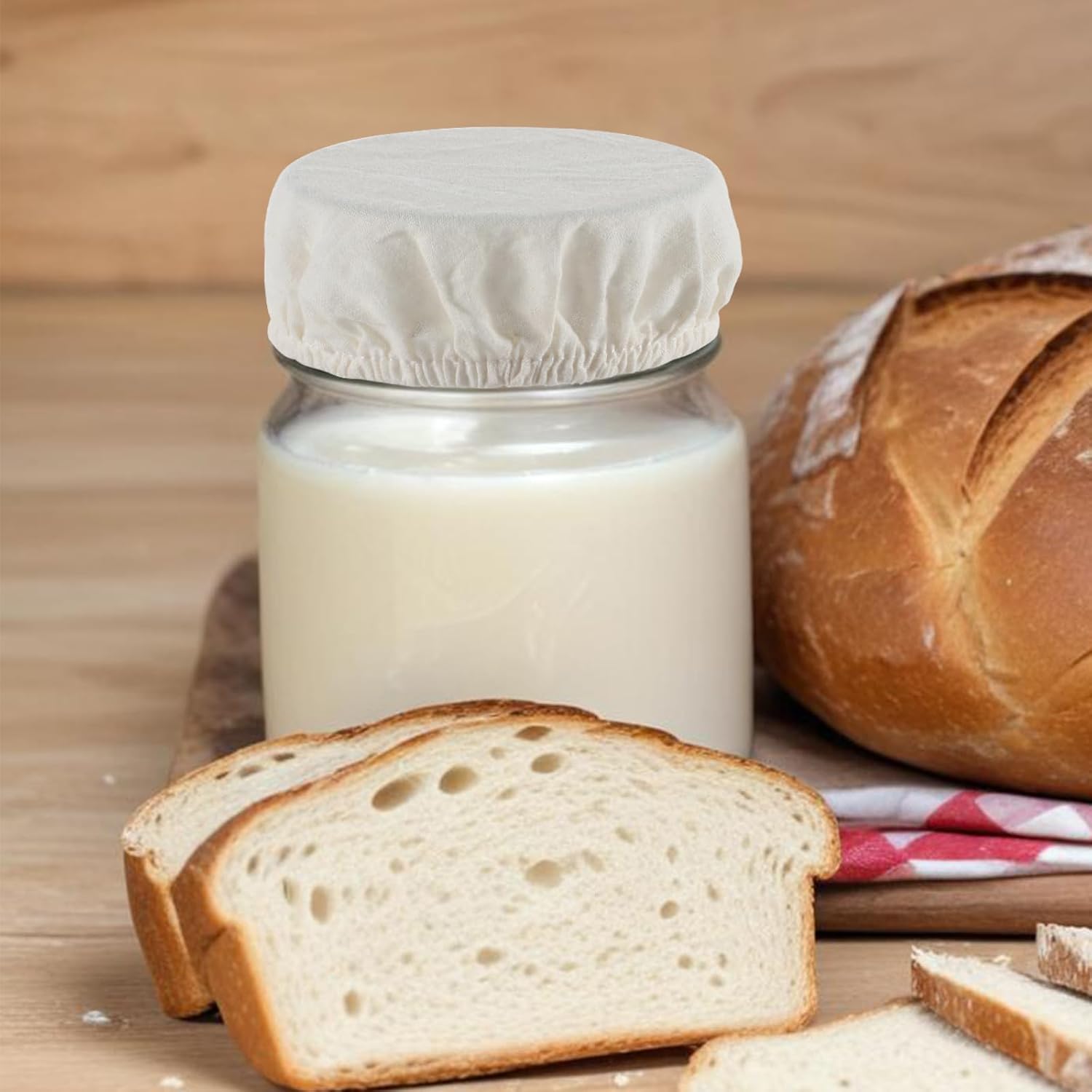 4 Pack Reusable Sourdough Starter Jar Covers