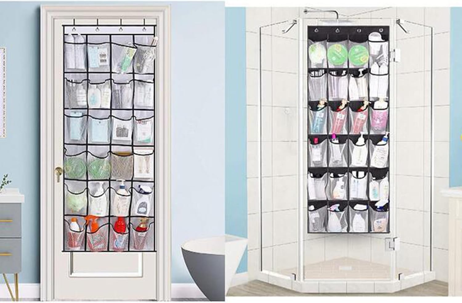 Yiwula Over the Door Organizer 24 Pockets Black