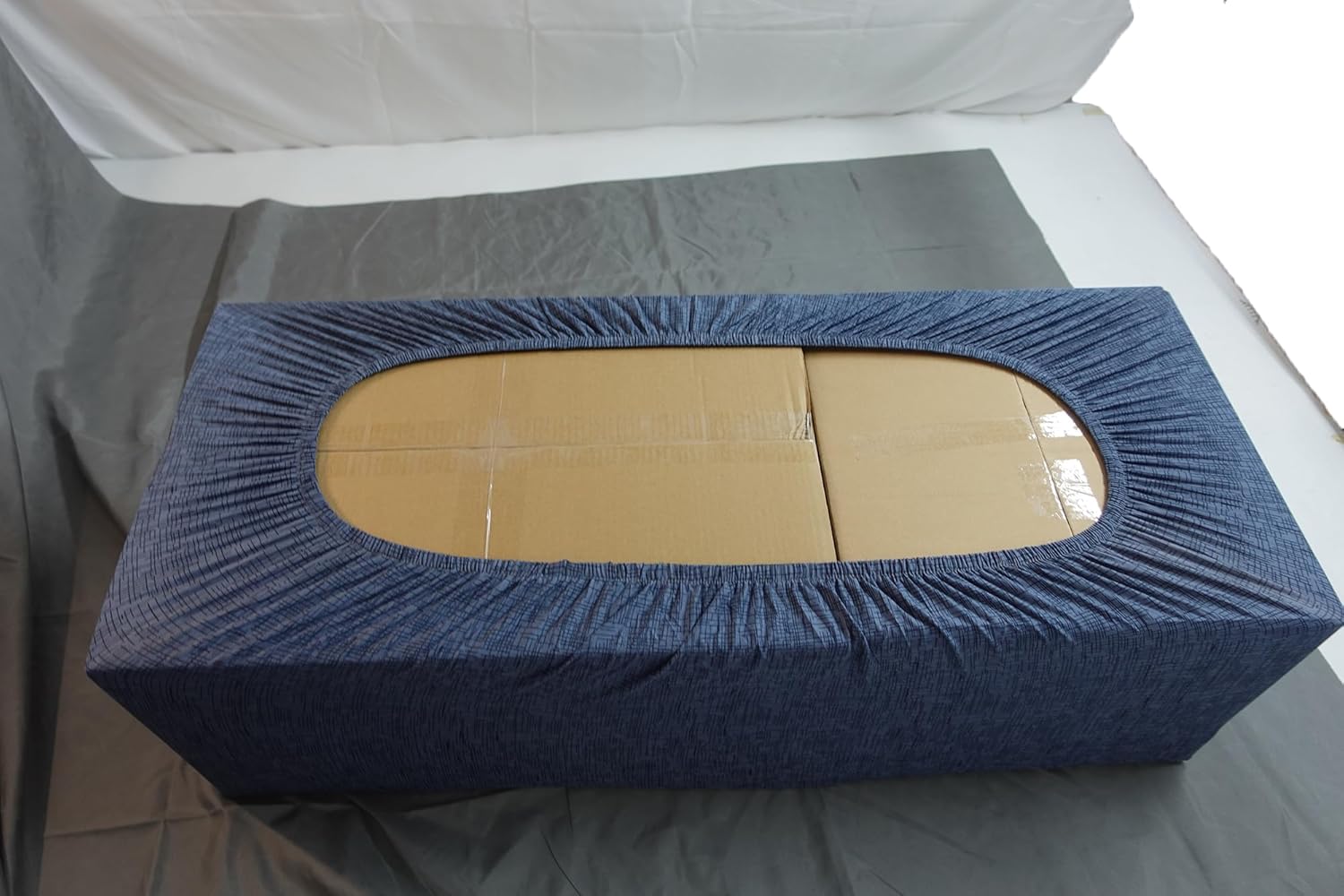 Rectangular Bench Ottoman Slipcover with Elastic Band