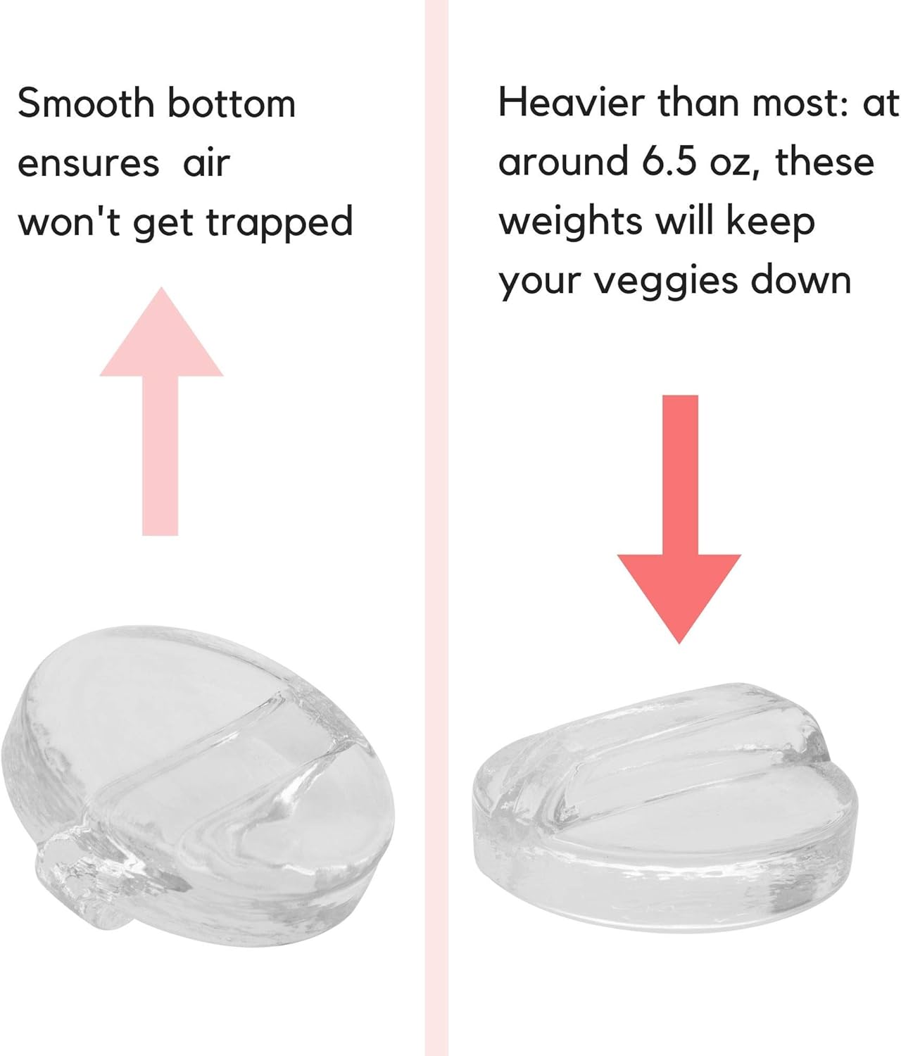 5-Pack Glass Fermentation Weights with Handles for Mason Jars