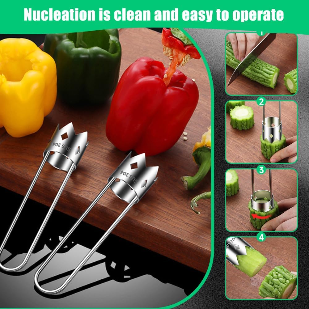 Red Bell Pepper Seed Corer 304 Stainless Steel 1 PCS