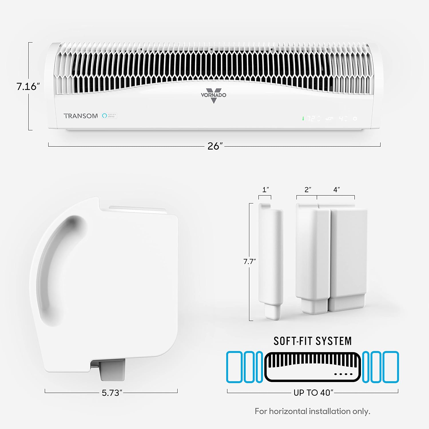 Vornado Transom AE Window Fan with Alexa 4 Speeds