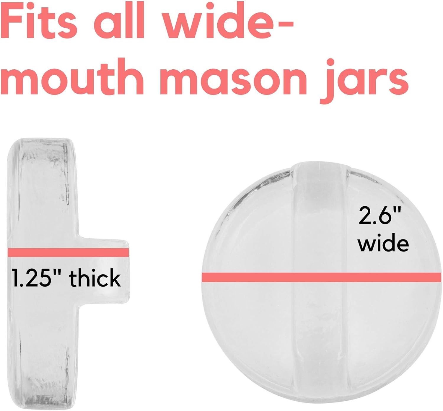 5-Pack Glass Fermentation Weights with Handles for Mason Jars