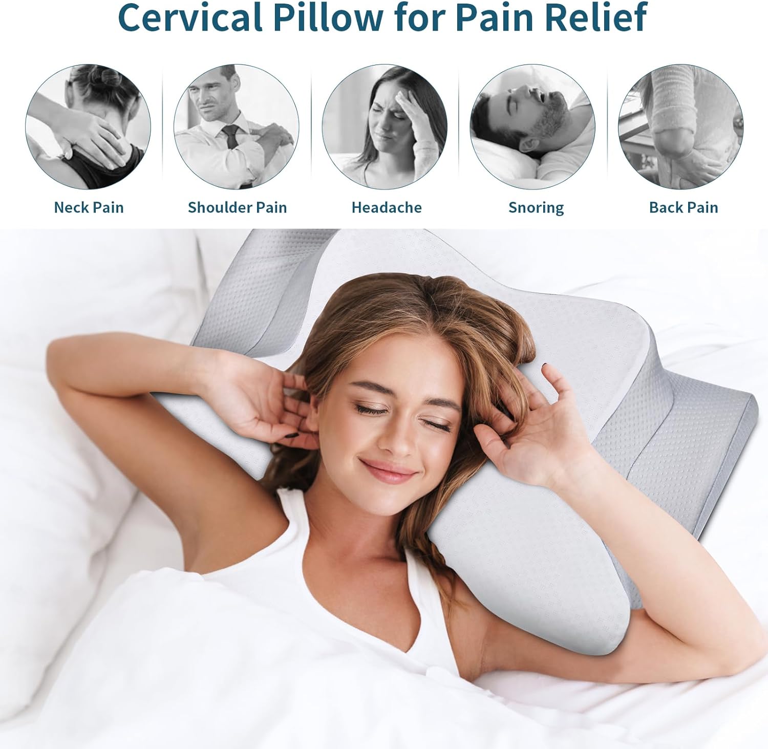 Bespillow Cooling Neck Pillow for Pain Relief