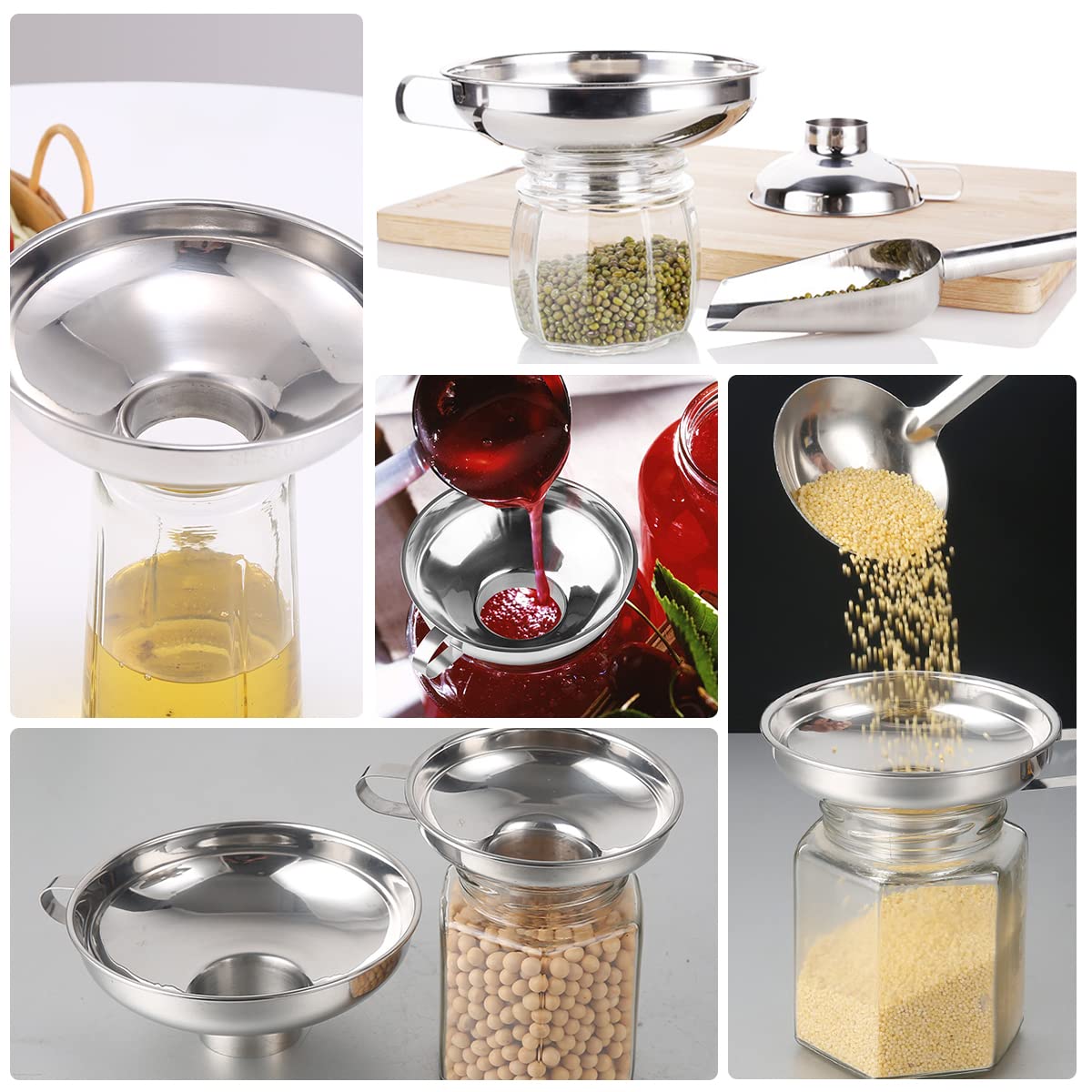 CADAVO Stainless Steel Canning Funnel for Mason Jars