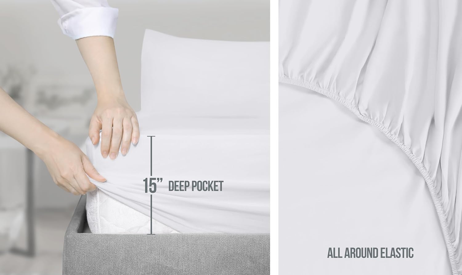 Utopia Bedding Twin Sheet Set White 3 Piece