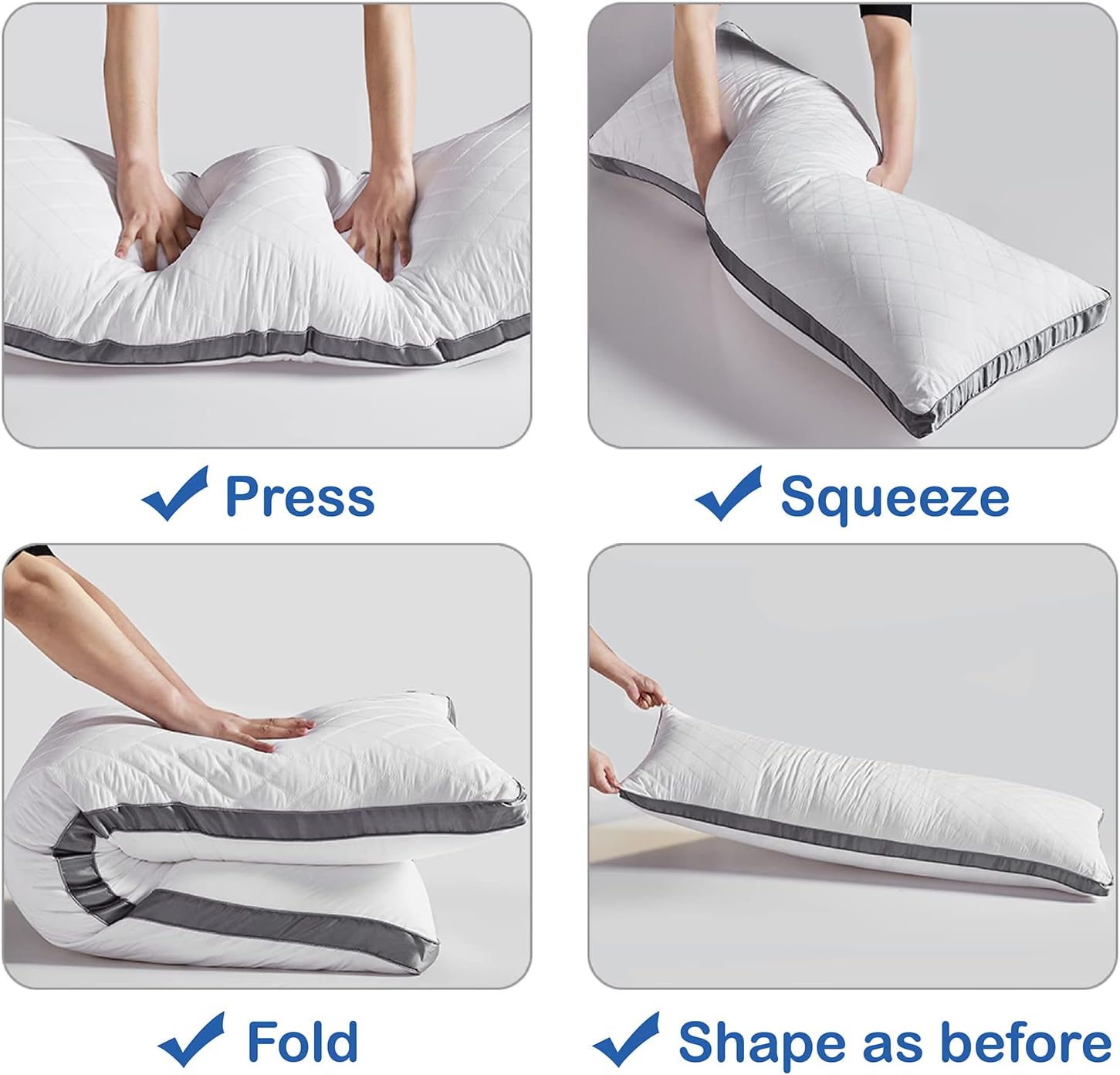 WhatsBedding Memory Foam Body Pillow - 20x54 Inch White