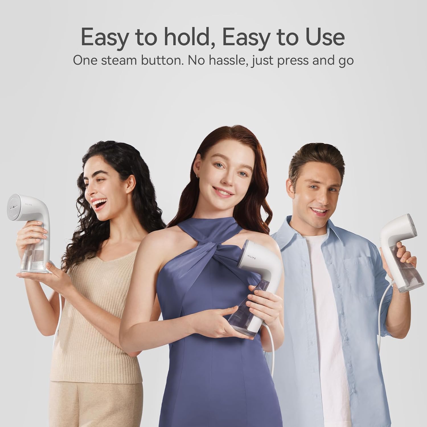 HiLIFE Handheld Clothes Steamer with 300ml Tank 1100W Power 30S Fast Heat Up