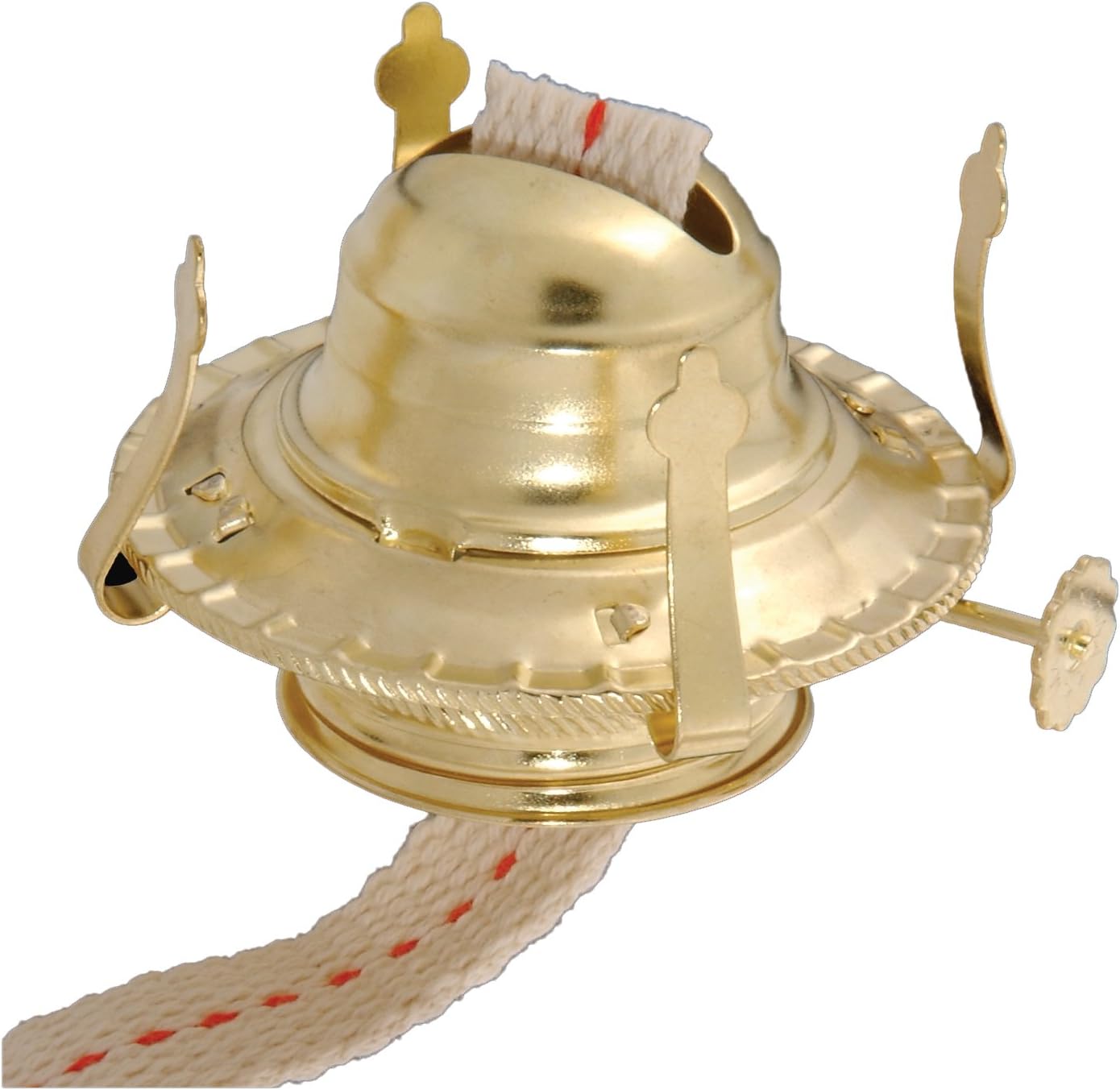 BP Lamp Replacement 2 Brass Plated Burner with Cotton Wick and Reduction Collar